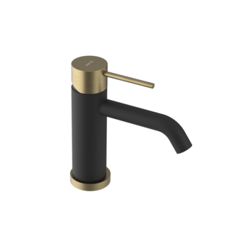 ULTRASAN Waschtischarmatur, Schwarz matt/Gold matt