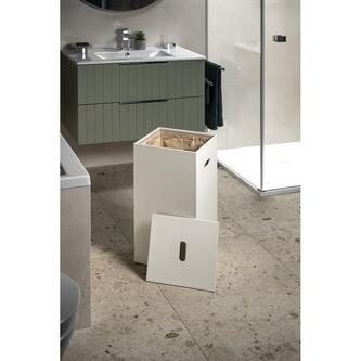 LUXURY Wäschekorb 30x61,8x30cm, Weiß