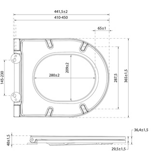INFINITY WC-Sitz SLIM, Soft Close, Easy Take, Grün Matt Petrol