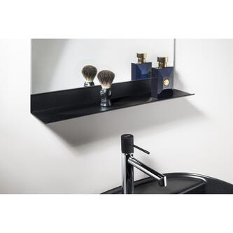 Spiegel mit Ablage 50x95cm, CU free, Schwarz matt