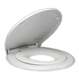 WC-Sitz mit integriertem Kinder-WC-Sitz, Soft Close, Easy Take, Weiß