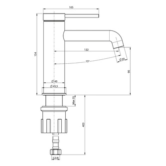 KAJA Waschtischarmatur, schwarz matt