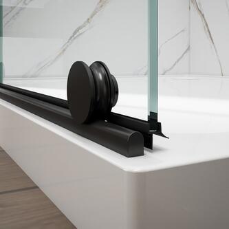 SPIRIT BLACK Duschtür 1400mm, Klarglas