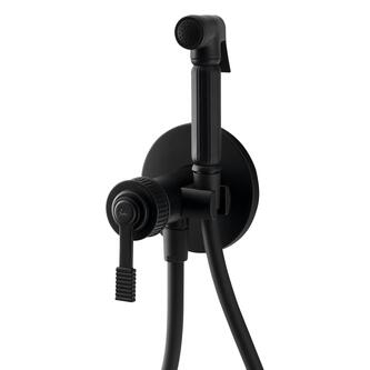 VERSI Unterputz-Armatur mit WC-Handbrause, schwarz matt
