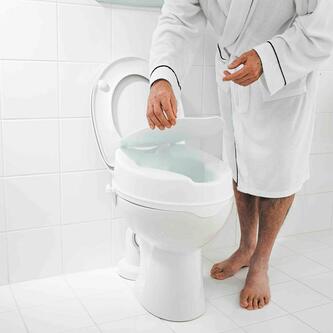 HANDICAP Erhöhter WC-Sitz 10 cm, ohne Haltegriffe, weiß