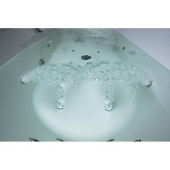 KRYSTA Whirlpool-Badewanne, 180x70x39cm, Active Hydro-Air, Chrom