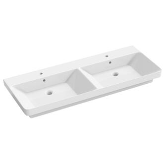 THALIE 120 Keramik-Dopplewaschtisch 120x46cm, weiss