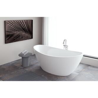 AVILA freistehende Badewanne 180x87x65cm, Weiß