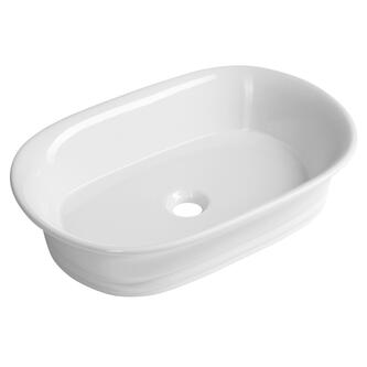 TIVOLI Keramik-Waschtisch zum Aufsetzen 55x38cm, weiss