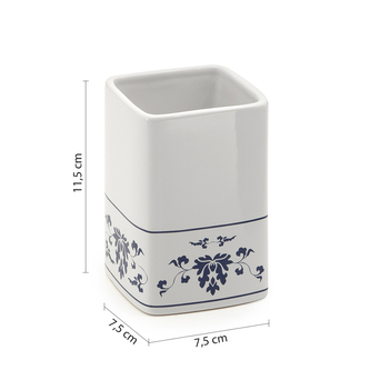 CIXI Glas/Zahnputzbecher, Porzellan, Blau/Weiß