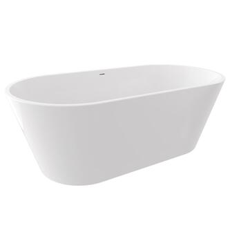 AZRA freistehende Badewanne 170x80x58cm, Weiß