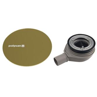 MIRAI Duschwannensiphon, Durch. 90mm, DN40, Gold Abdeckung