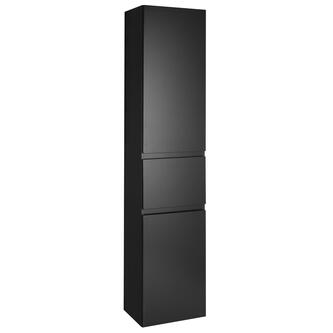 ALTAIR Hochschrank mit Wäschekorb 40x184x31cm, schwarz matt, links