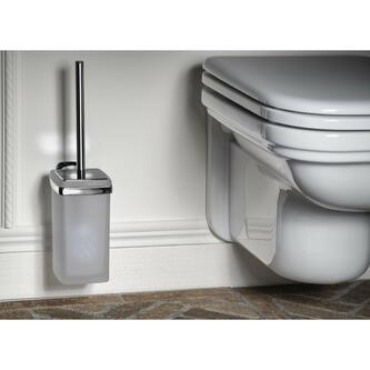 AIDA WC-Bürste zum Einhängen, Milchglas, Chrom