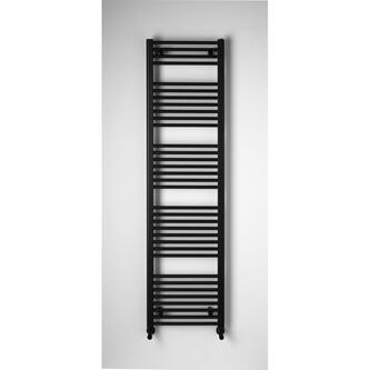 DIRECT Badheizkörper mit seitlichem Anschluss 450x1680mm, 700W,Schwarz matt
