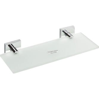 X-SQUARE Glasablage 300x55x130mm, Milchglas, Chrom