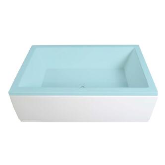 DEEP PLAIN Schürze für Nische, 150x36cm, weiß