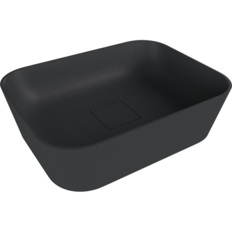 BANERA SQUARE Aufsatz-Waschtisch, Gussmarmor, 50x36cm, Anthrazit matt