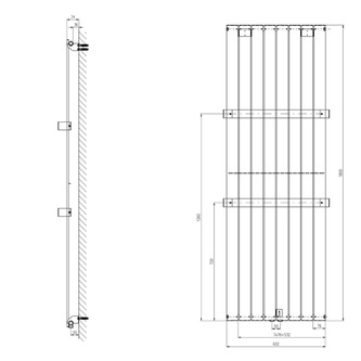 COLONNA Badheizkörper 602x1800 mm, Weiß