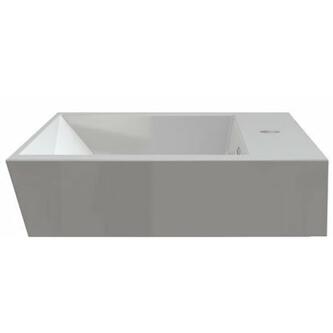 ORINOKO Gussmarmor-Waschtisch 60x15x45cm, weiß