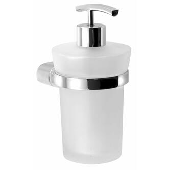 MIDA Seifenspender 350 ml, Milchglas, Chrom