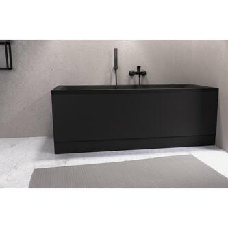 PLAIN Frontschürze 170x59cm, Schwarz matt, Rechts