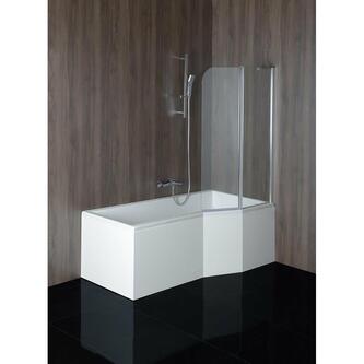 VERSYS L asymmetrische Badewanne 170x84x70x47cm, links, weiß