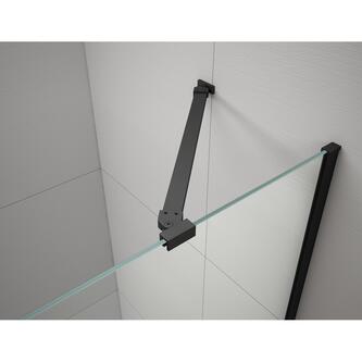 TRINITY BLACK Duschabtrennung Viertelkreis 900x900mm, Mattglas, rechts