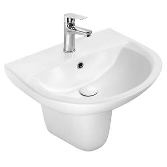 SPIRAL Keramik Waschbecken 60x47cm, Weiß