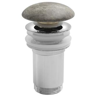 Ablaufgarnitur 5/4“, klick-klack, Keramik-Stopfen, 10-50mm, Breccia marmor