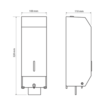 Seifenspender 1100ml, Edelstahl