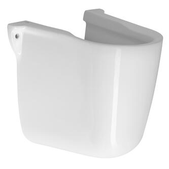 SPIRAL Keramik Siphon-Abdeckung, Halbsäule, Weiß