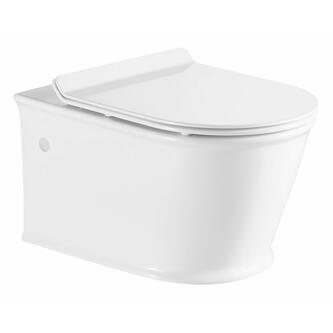 GALIA Hänge-WC, spülrandlos, 37x55cm, Weiß