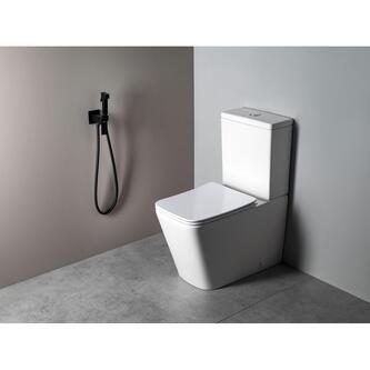 CUBEMIX Bidetarmatur mit Brausestopp, Schwarz matt