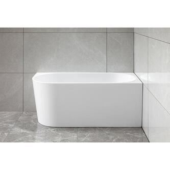 TIBERA R Stehende Eckbadewanne 160x75cm, Weiß