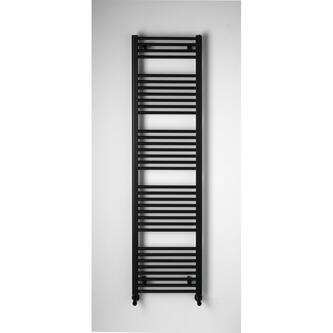 DIRECT Badheizkörper mit seitlichem Anschluss 450x1680mm, 700W,Schwarz matt