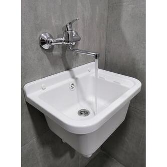 AQUALINE 35 Wandarmatur, flacher Auslauf 160mm, Chrom