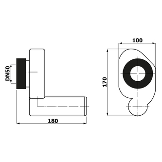 Urinal-Siphon mit Leitfähigkeitssensor DN50