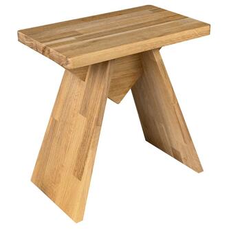 ASTYLE Badhocker, 40x41x25cm, Massivholz Eiche natur