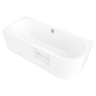 PORTAS Links Badewanne mit Tür, 170x75x60cm, Weiß