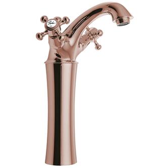 ANTEA Waschtischarmatur, hoch, mit Ablaufgarnitur 245mm, Roségold