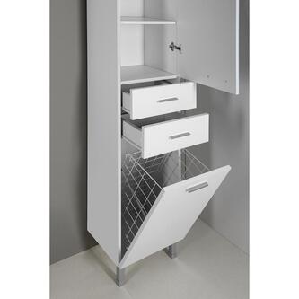 ZOJA/KERAMIA FRESH Hochschrank mit Wäschekorb 35x184x29cm, Weiß
