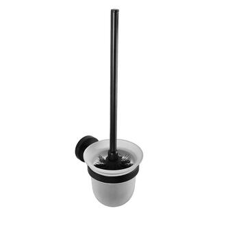 X-ROUND BLACK Hänge-WC-Bürste, Milchglas, Schwarz matt