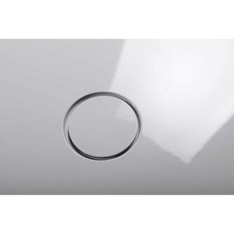 MIRAI Gussmarmor - Duschwanne, Rechteck 100x90x1,8cm, rechts, weiß