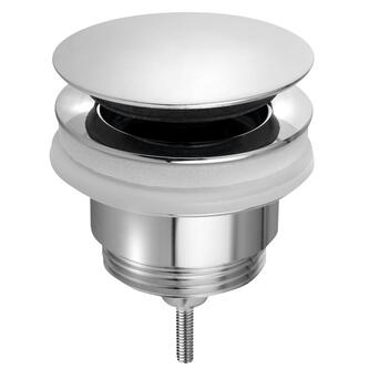 Ablaufgarnitur 5/4“, klick-klack, großer Stopfen, 10-45mm, Chrom