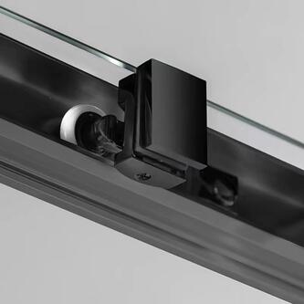 SIGMA SIMPLY BLACK Eck-Duschabtrennung, 1100x1100 mm, Eckeinstieg, Klarglas