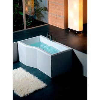 VERSYS L asymmetrische Badewanne 170x84x70x47cm, links, weiß