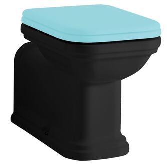WALDORF WC Becken 37x65cm, Abgang senkrecht/waagerecht, schwarz matt