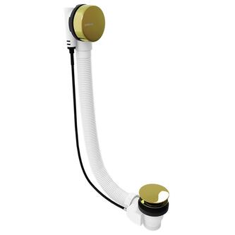 Ablaufgarnitur mit Bowden, Länge 800mm, Stopfen 72mm, Gold