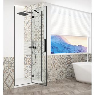 TRINITY BLACK Duschtür 800 mm, Klarglas, rechts